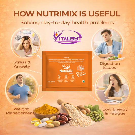 Vitalbyt Nutrimix Sachets for 30+ (Mix With Food)