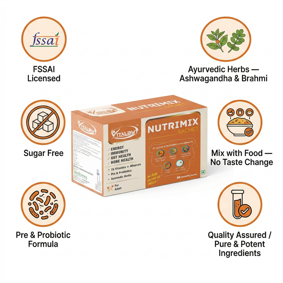 Vitalbyt Nutrimix Sachets for 30+ (Mix With Food) — view 5