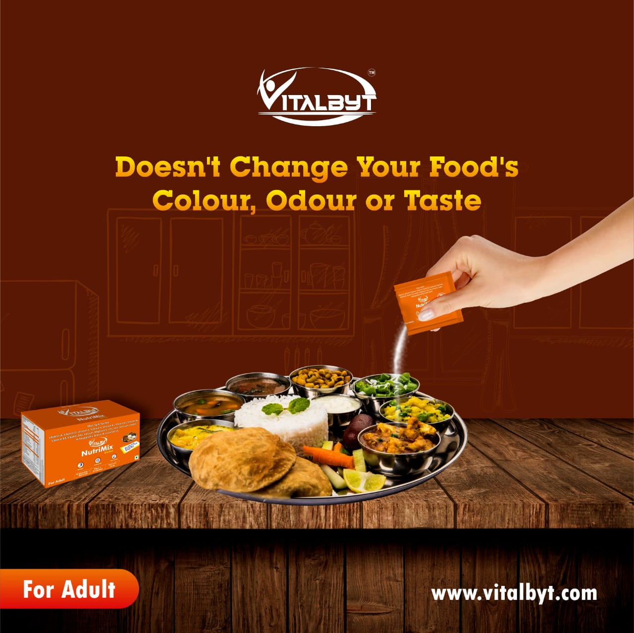 Vitalbyt Nutrimix Sachets for 35+ (Mix With Food)